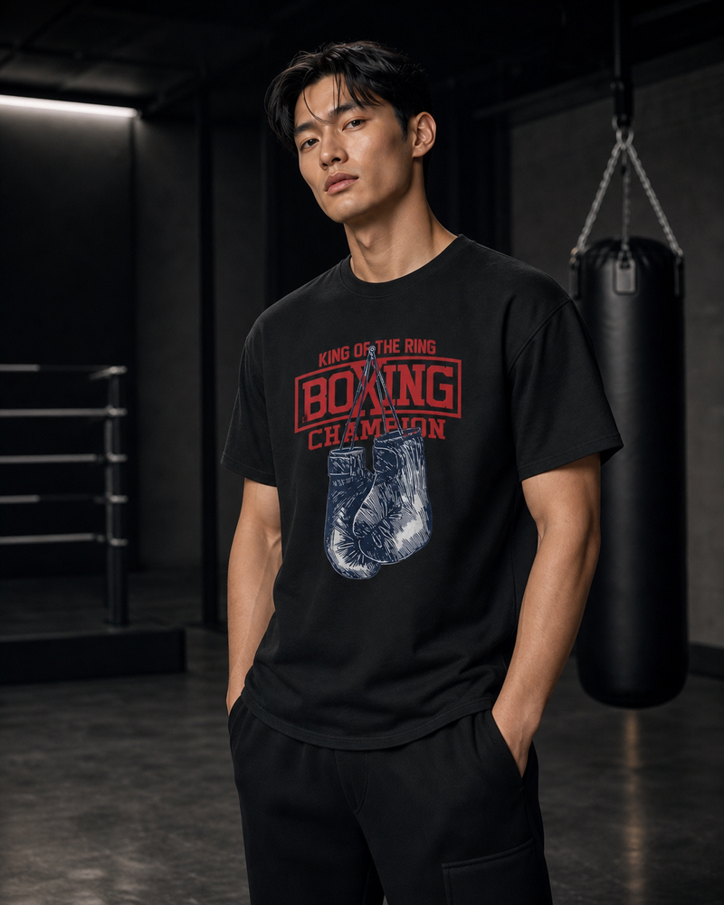 King of the Ring Training Tee dark variant on ATHENIS male model