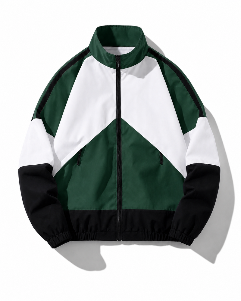 Vector Panel Training Jacket in forest green, product packshot